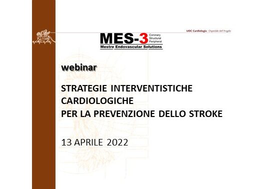 EVENTO CONCLUSO – STRATEGIE INTERVENTISTICHE CARDIOLOGICHE PER LA PREVENZIONE DELLO STROKE