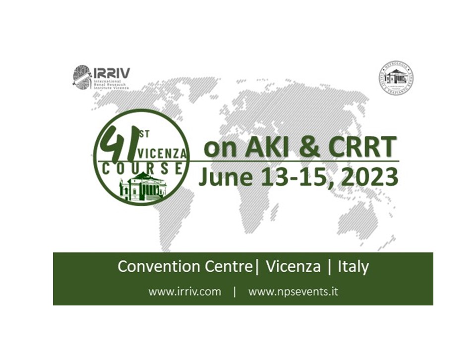 41st Vicenza Course on AKI & CRRT 2023 New Progress Service Events